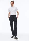 Wool flannel elasticated trousers - P3CVOK-OC55-31