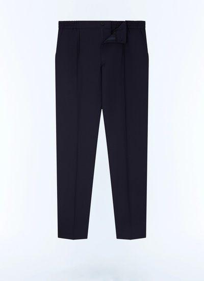 Men's virgin wool and elastane crepe trousers Fursac - P3CVOK-VC07-30