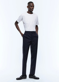 Elasticated pants in wool crepe - P3CVOK-VC07-30