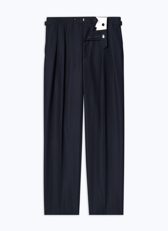 Men's navy blue trousers Fursac - P3DOHA-DX01-D030