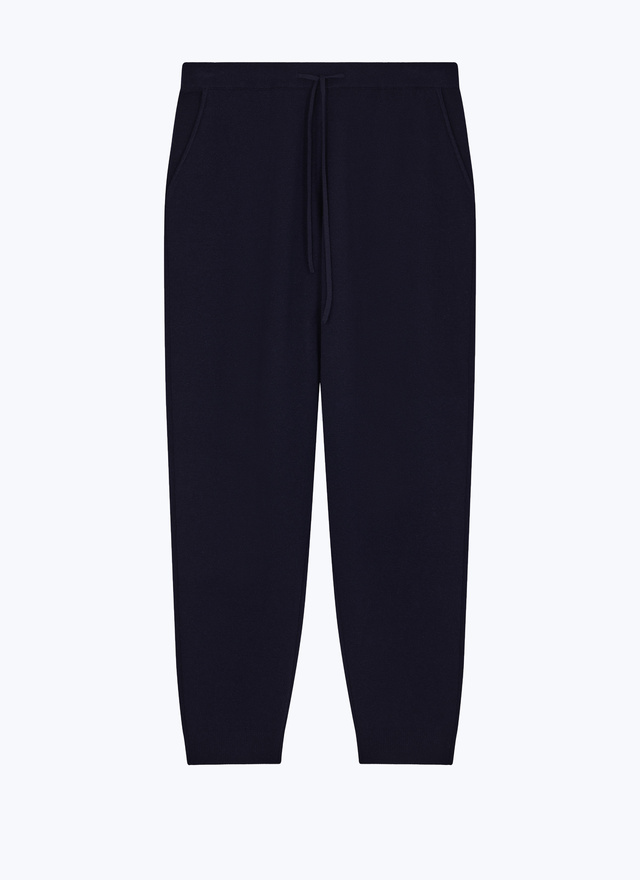 Men's blue, navy blue certified wool and cotton trousers Fursac - P3EJOG-EA12-D030