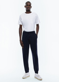 Sweatpants in cotton and certified wool - P3EJOG-EA12-D030