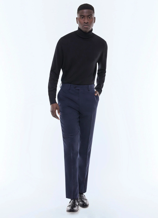 Men's navy blue trousers Fursac - P3ETAN-CX40-D030