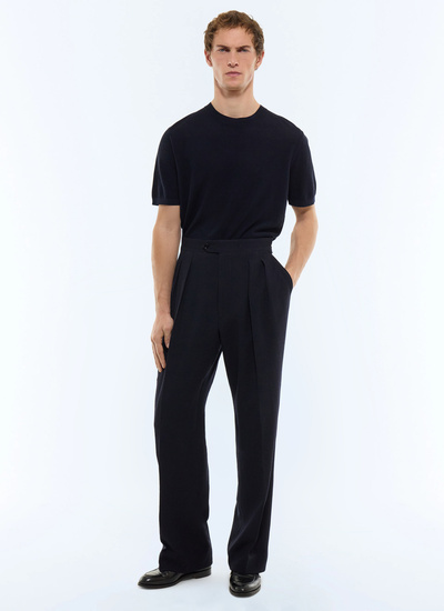 Men's navy blue trousers Fursac - P3EXIN-JX04-D030