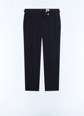 Wool seersucker fitted pants - P3EXIN-JX04-D030