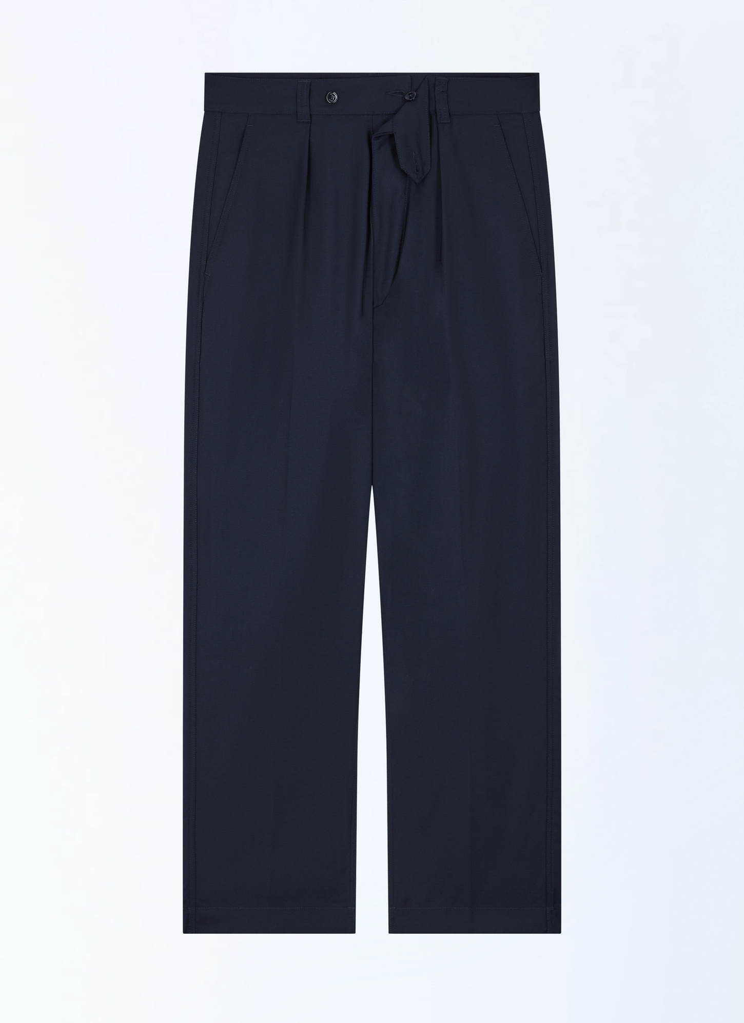 Men's blue, navy blue wool canvas trousers Fursac - P3FROG-FX04-D030