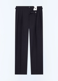 Double pleat wool canvas pants - P3GARG-BV01-30