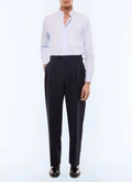 Double pleat wool canvas pants - P3GARG-BV01-30