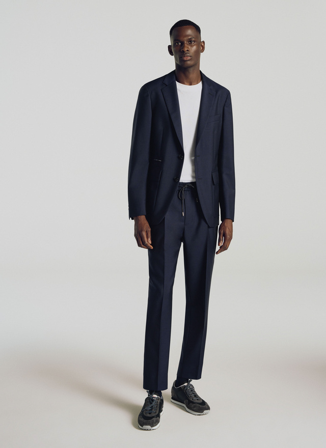 Men's navy blue trousers Fursac - P3TOKY-TX09-30