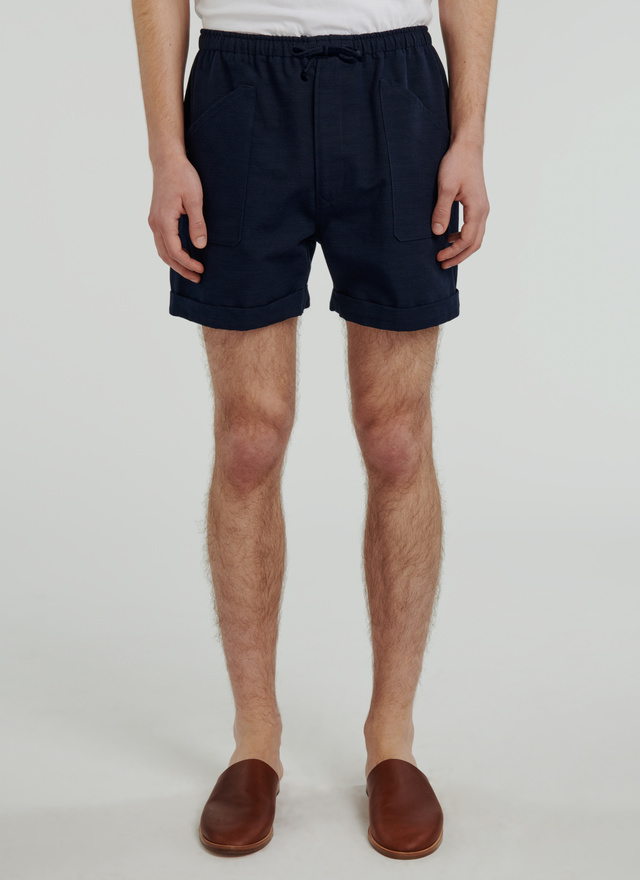 Men's navy blue trousers Fursac - P3VAJO-VX01-32