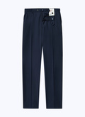 Navy blue wool serge trousers - P3VOXA-AC81-31