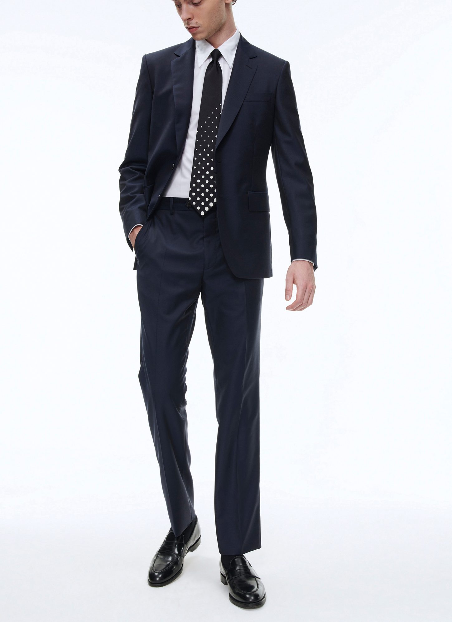 Men's trousers navy blue virgin wool Fursac - P3VOXA-AC81-31