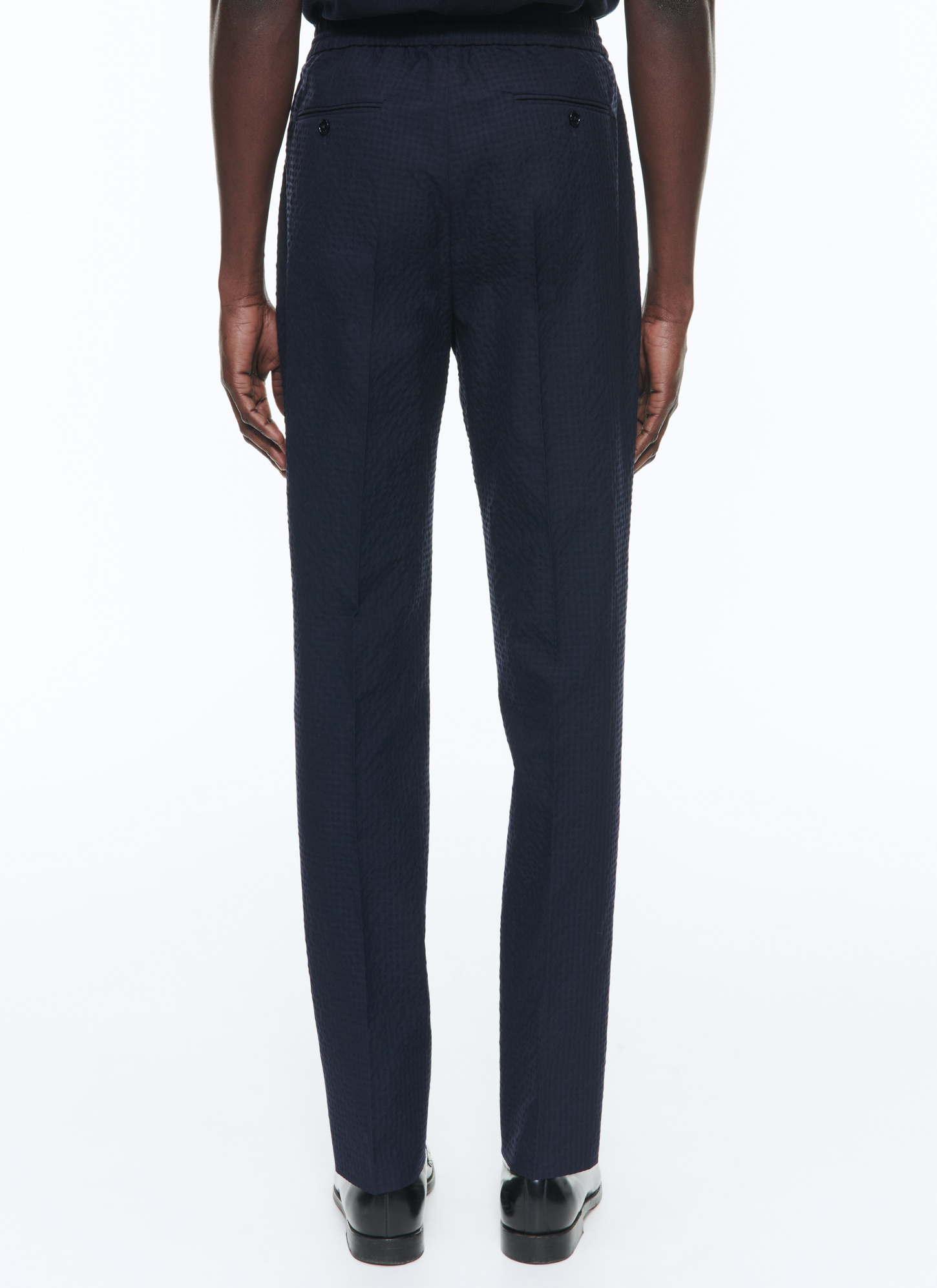 Men's wool and cotton seersucker trousers Fursac - P3CVOK-DX04-D030