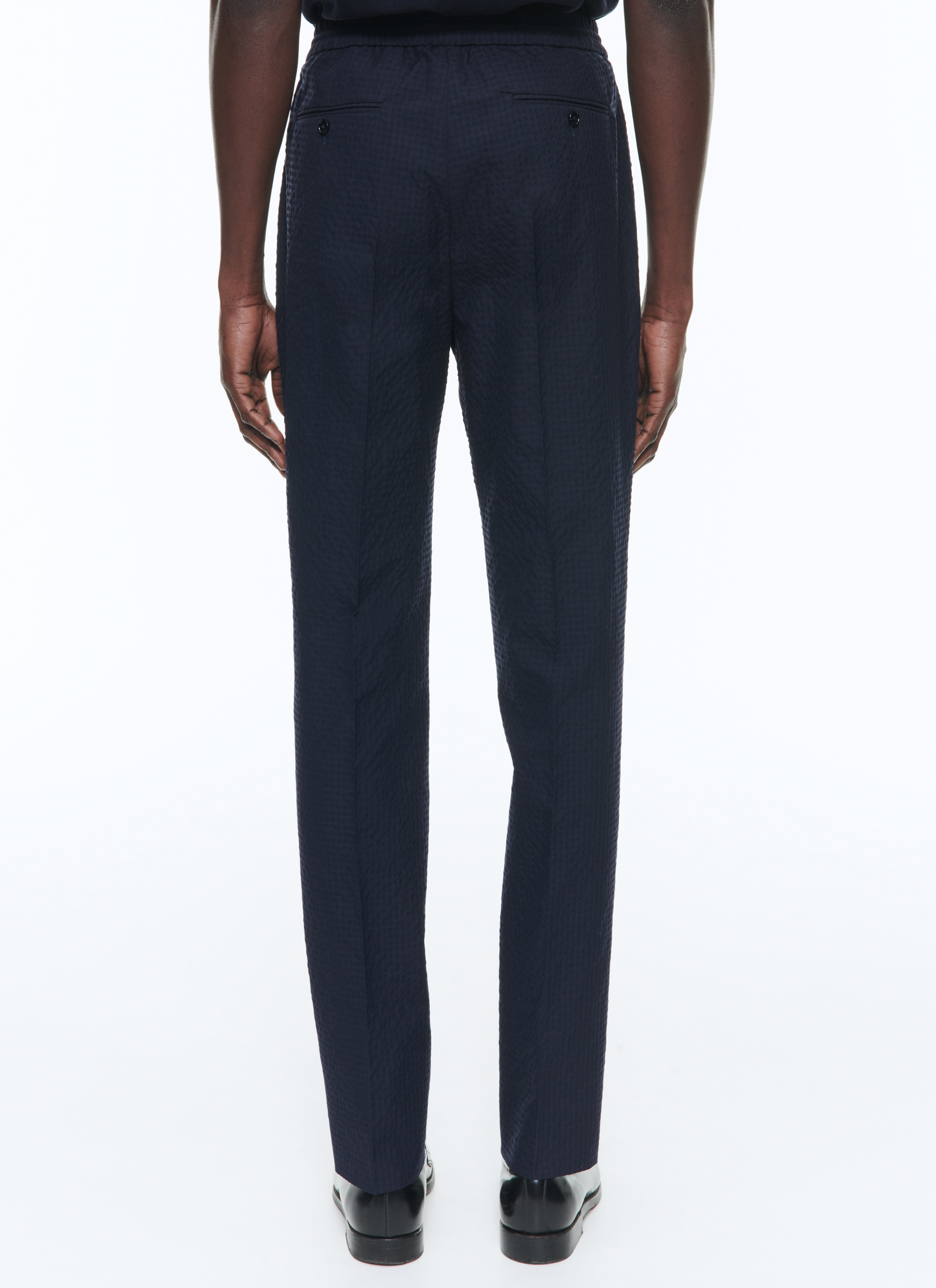 Men's wool and cotton seersucker trousers Fursac - P3CVOK-DX04-D030