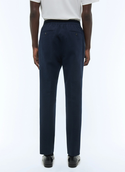 Men's organic cotton seersucker trousers Fursac - P3CVOK-LX15-D030