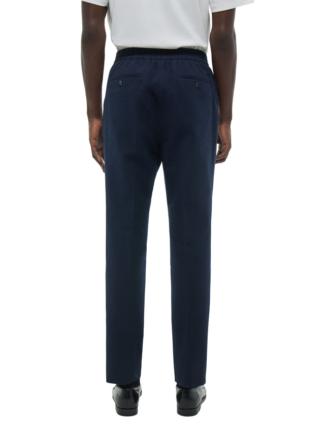Men's organic cotton seersucker trousers Fursac - P3CVOK-LX15-D030