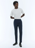 Striped seersucker elasticated pants - P3CVOK-LX15-D030