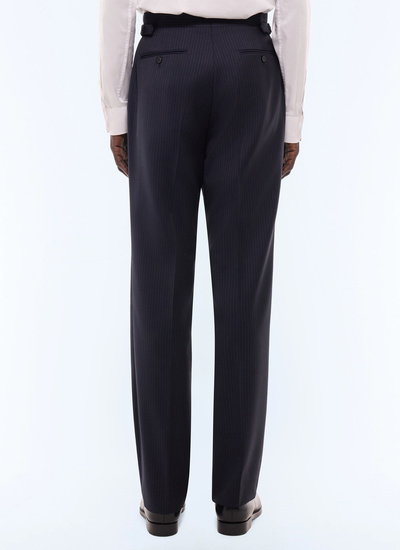 Men's main fabric: 100% virgin woolwaistband lining: 58% polyester, 42% cottonleg lining: 100% polyesterpocket lining: 58% polyester, 42% cotton trousers Fursac - P3GOHA-LC21-D030