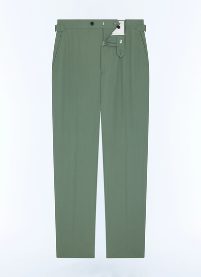 Men's green organic cotton canvas trousers Fursac - P3DROP-FX14-H006