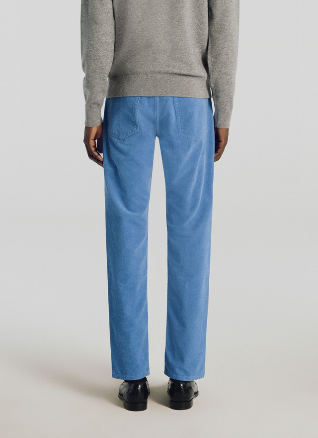 mens blue corduroy trousers