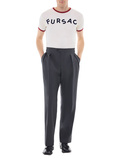 Double pleat wool canvas pants - P3GARG-BV01-B022