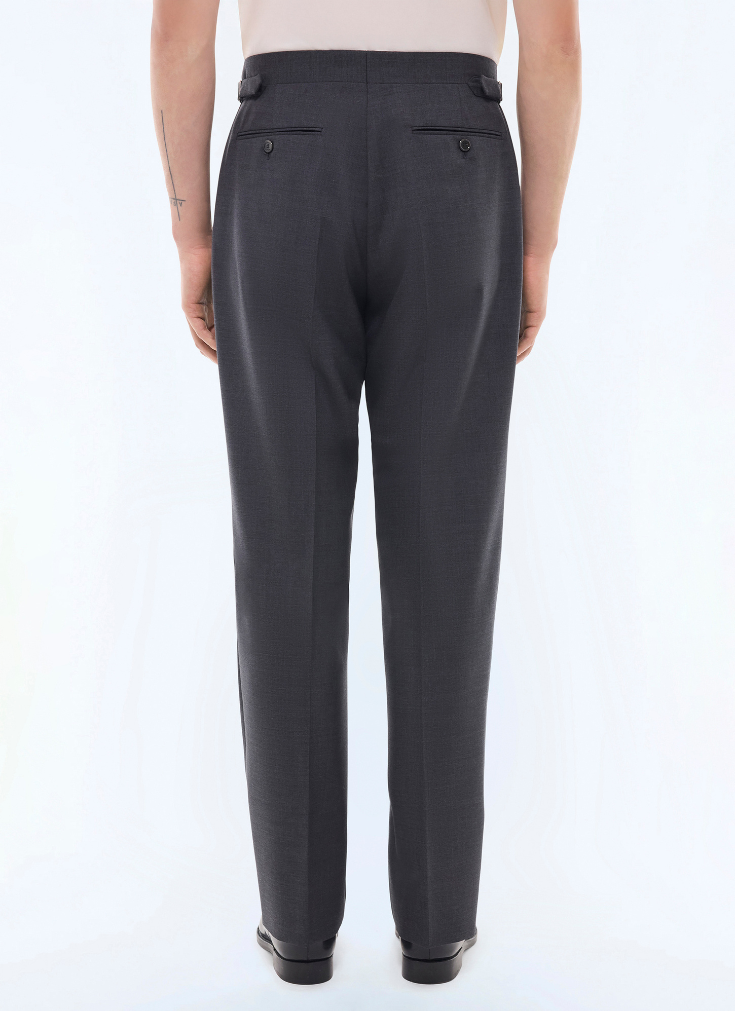 Men's steel gray trousers Fursac - P3GARG-BV01-B022