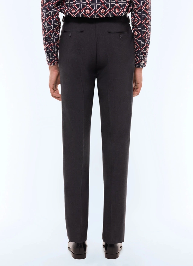 Men's steel gray trousers Fursac - P3GOHA-BV01-B022