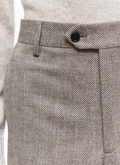 Wool fitted trousers with herringbone - P3BATE-CX40-A006