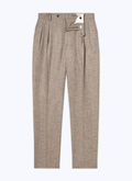 Wool fitted trousers with herringbone - P3BATE-CX40-A006