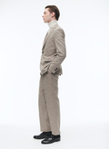 Wool straight trousers with herringbone - P3CATI-CX40-A006