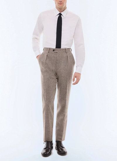 Men's taupe beige trousers Fursac - P3GALO-GX02-G018