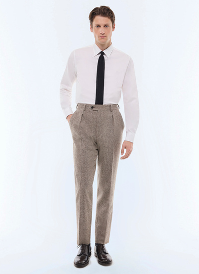 Men's taupe beige trousers Fursac - P3GALO-GX02-G018