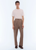 Wool and mohair large pleated trousers - P3GARG-JC20-G014