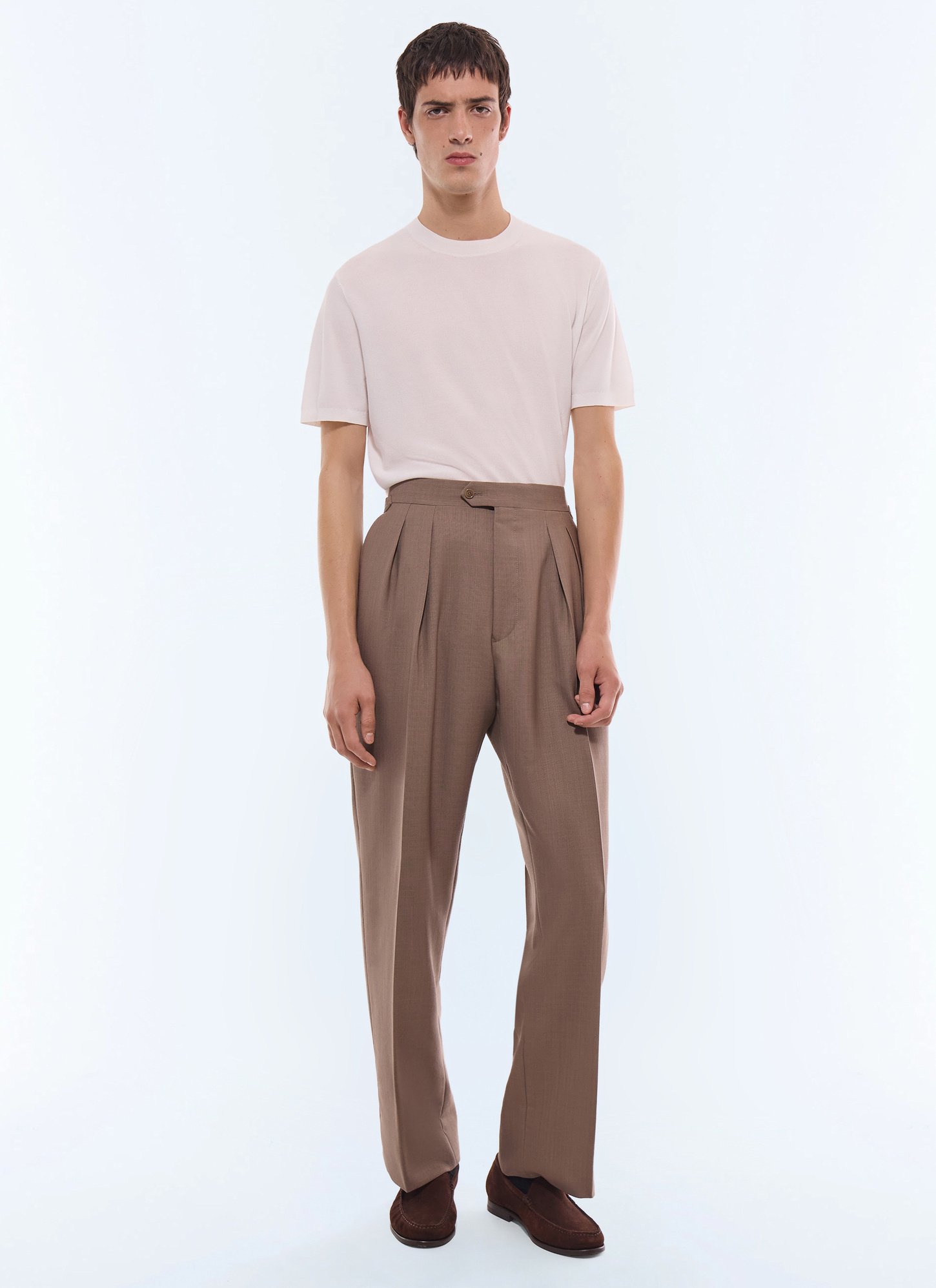 Men's taupe brown trousers Fursac - P3GARG-JC20-G014