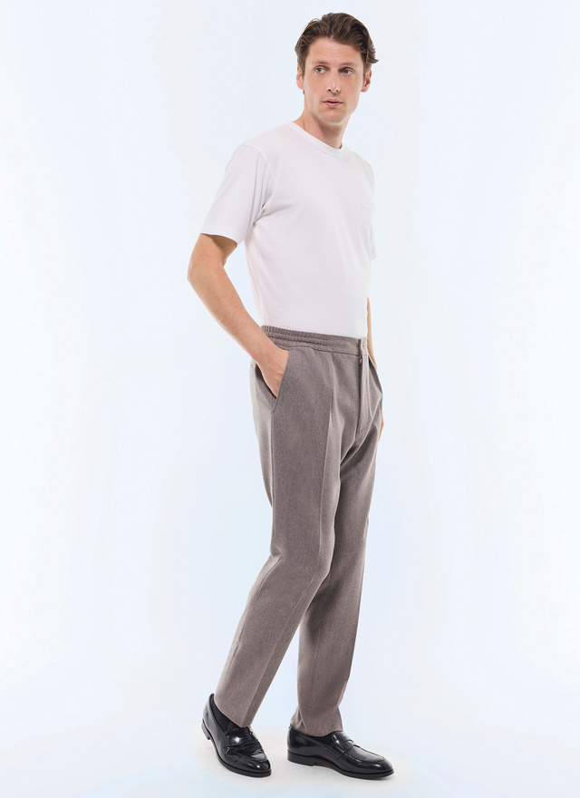 Men's taupe brown trousers Fursac - P3CVOK-EC29-G015