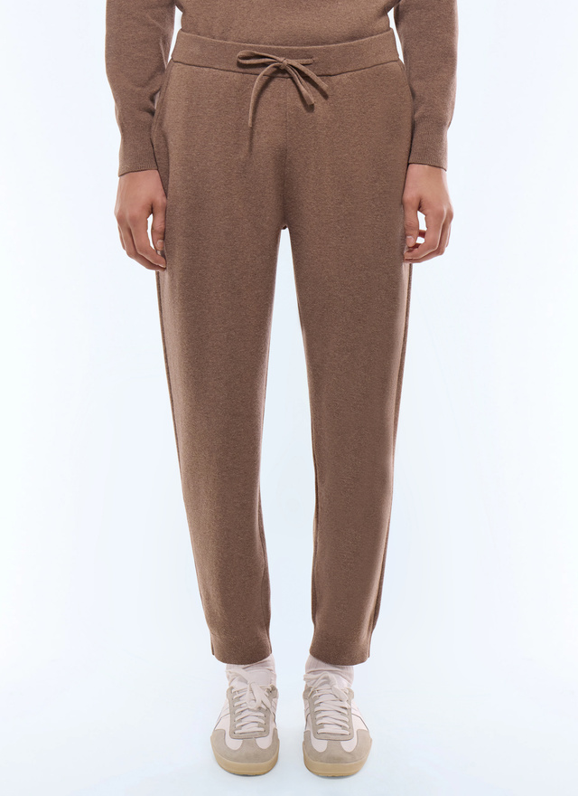 Men's trousers taupe brown wool and cotton Fursac - P3EJOG-EA12-G014