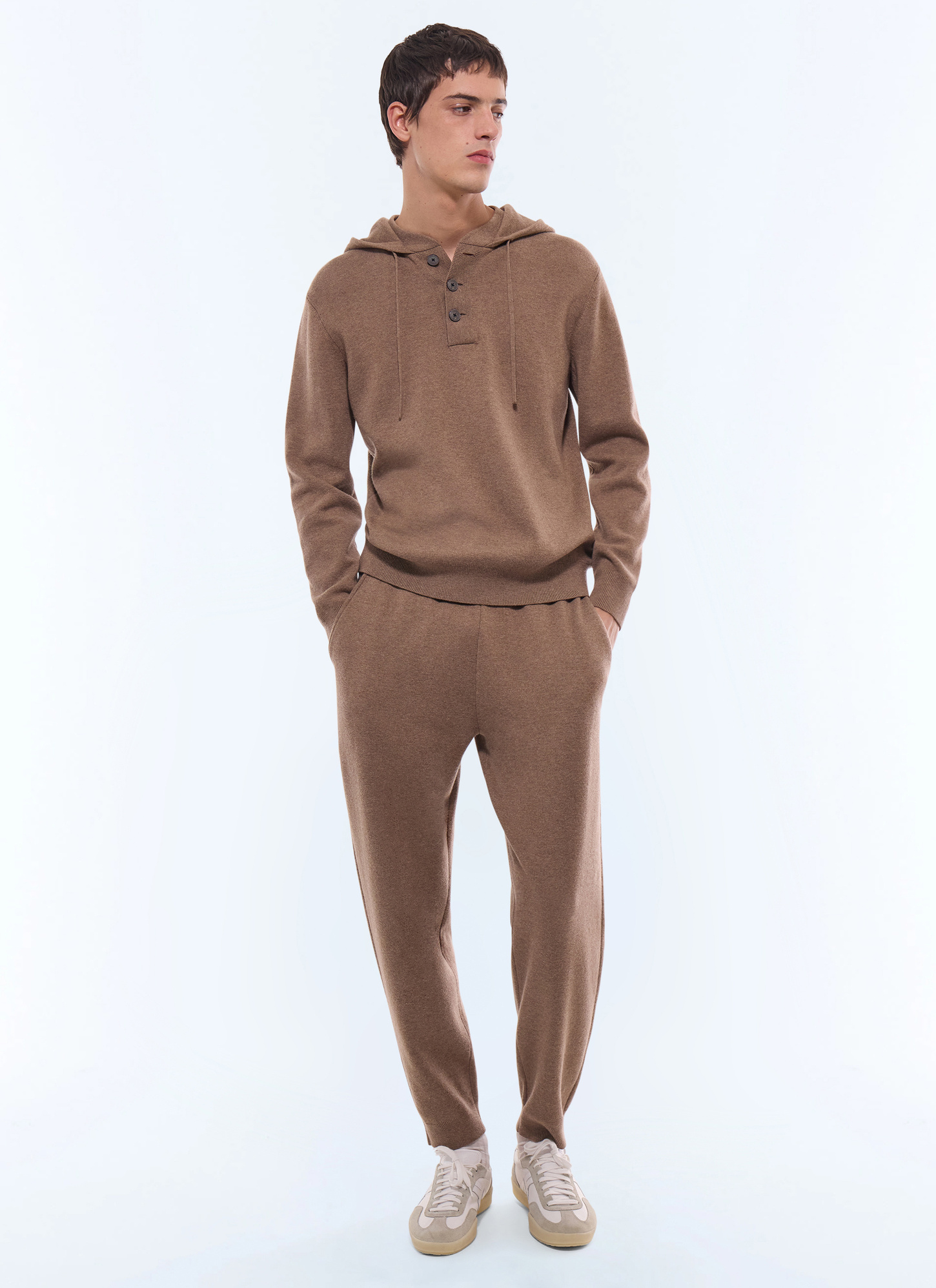 Men's taupe brown trousers Fursac - P3EJOG-EA12-G014