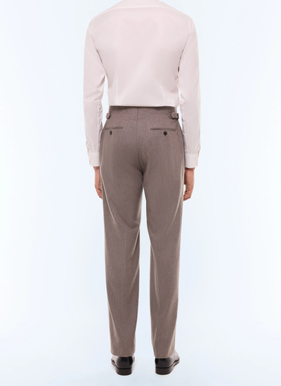 Men's taupe brown trousers Fursac - P3GOHA-EC29-G015