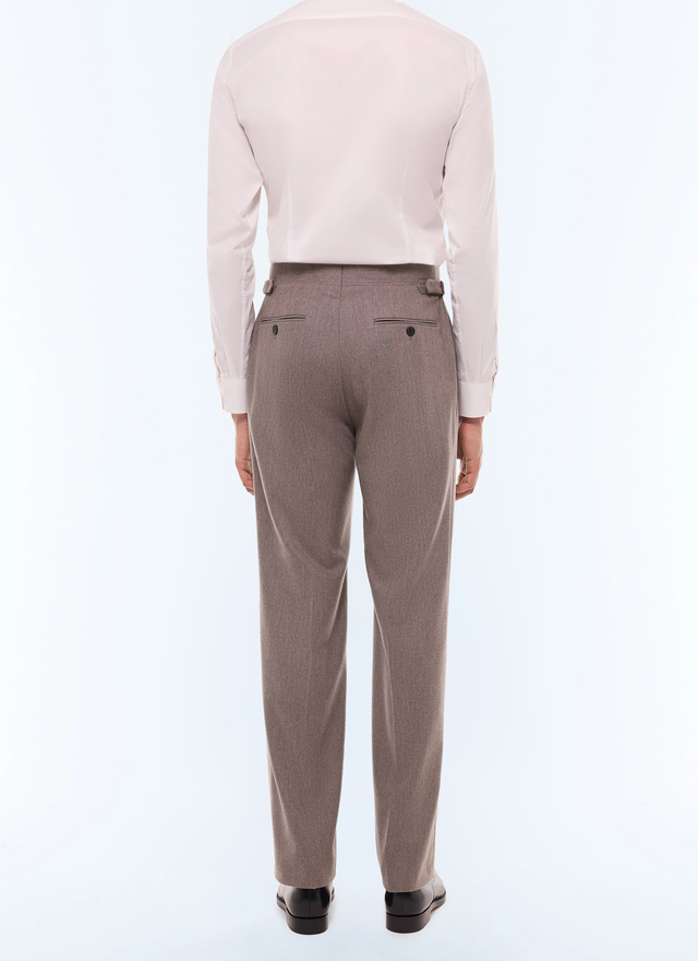 Men's taupe brown trousers Fursac - P3GOHA-EC29-G015