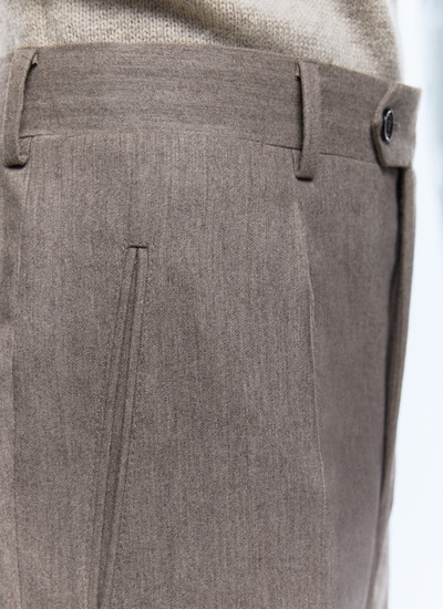 Men's taupe trousers Fursac - P3EDKA-EC29-G014
