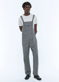 Striped cotton twill overalls - P3FADI-FP07-D030