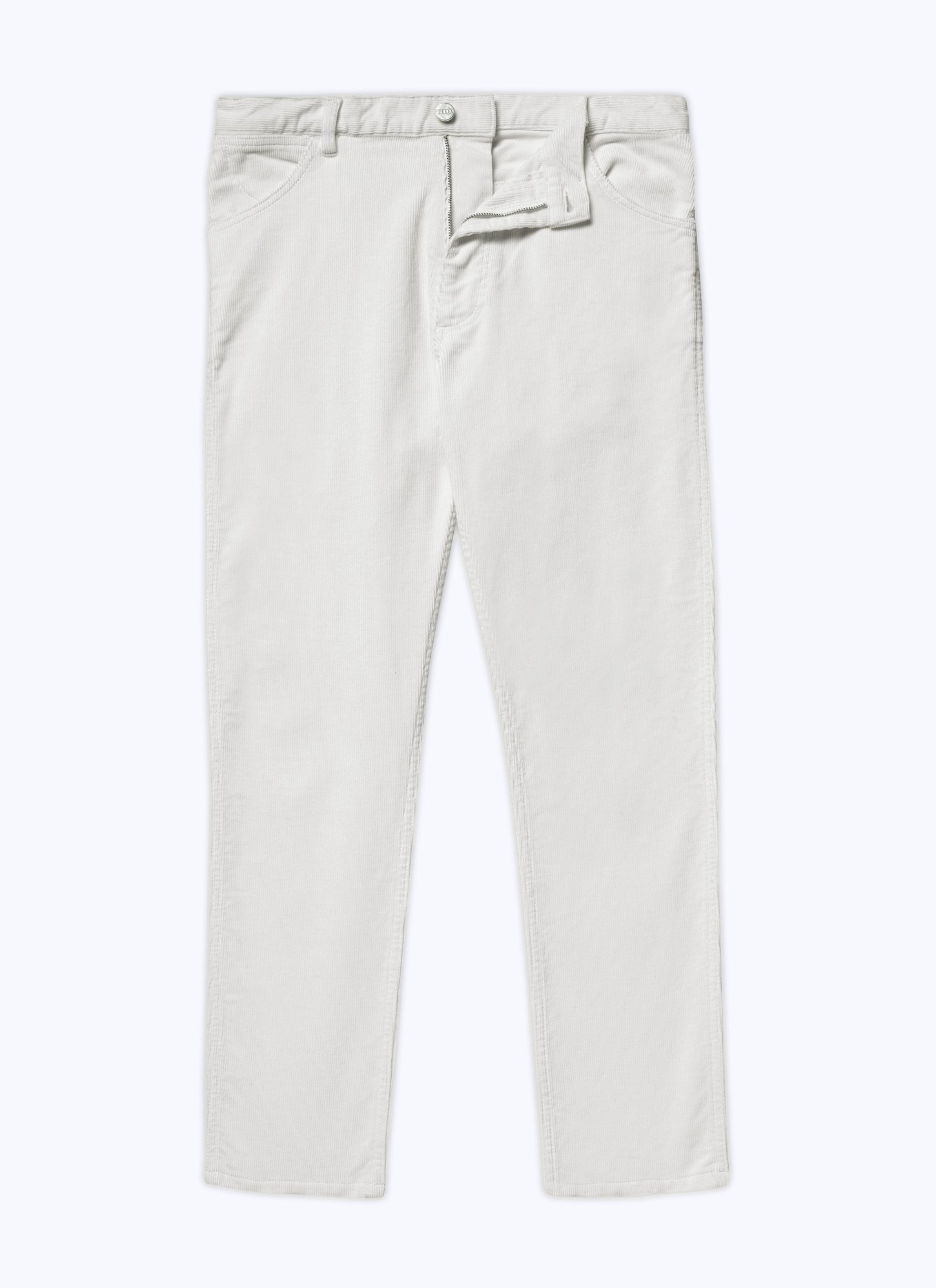Men's white, ecru corduroy trousers Fursac - P3VLAP-TP22-01