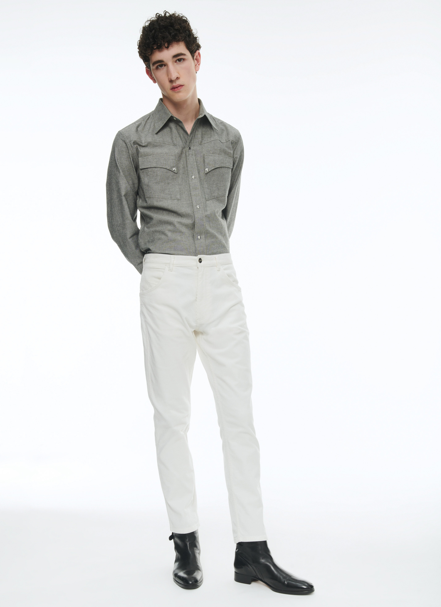 Men's white trousers Fursac - P3VLAP-TP22-01