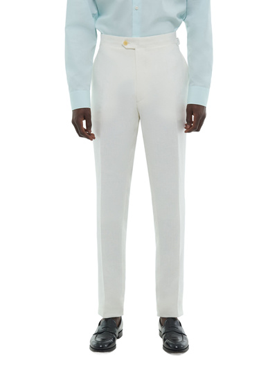 Men's trousers white certified linen serge Fursac - P3EXIN-FX03-A001