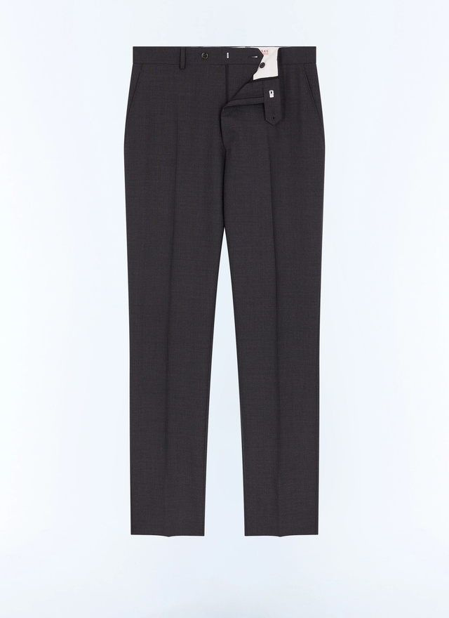 Men's black main fabric: 100% virgin woolwaistband lining: 58% polyester, 42% cottonleg lining: 100% polyesterpocket lining: 58% polyester, 42% cotton trousers Fursac - P3LOXA-BV01-B022