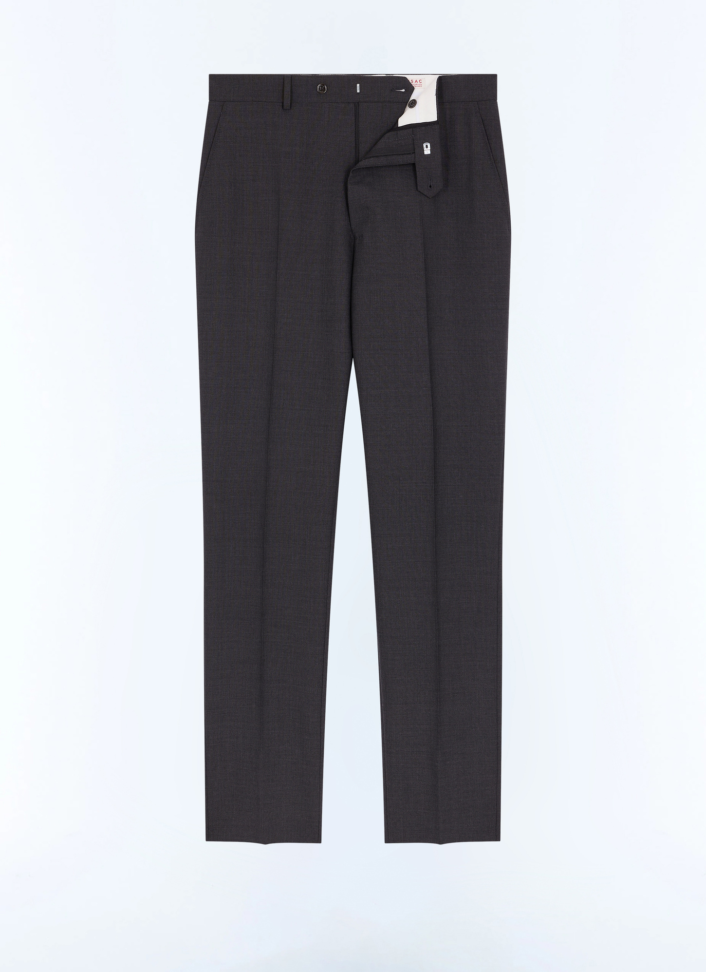 Men's black main fabric: 100% virgin woolwaistband lining: 58% polyester, 42% cottonleg lining: 100% polyesterpocket lining: 58% polyester, 42% cotton trousers Fursac - P3LOXA-BV01-B022