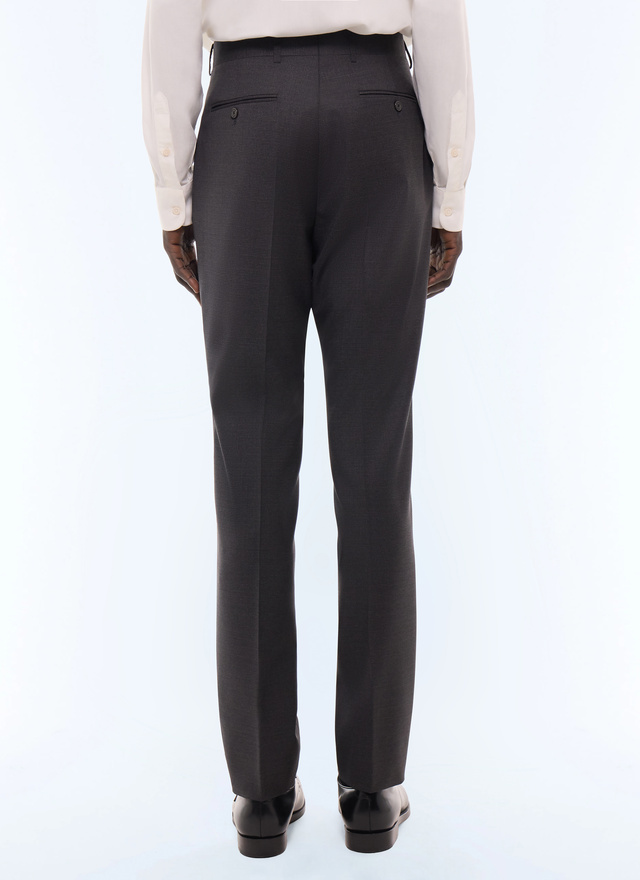 Men's black main fabric: 100% virgin woolwaistband lining: 65% polyester, 35% cottonleg lining: 100% polyesterpocket lining: 65% polyester, 35% cotton trousers Fursac - P3LOXA-LC05-B021