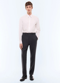 Slim-fit flannel suit trousers - P3LOXA-LC17-B021