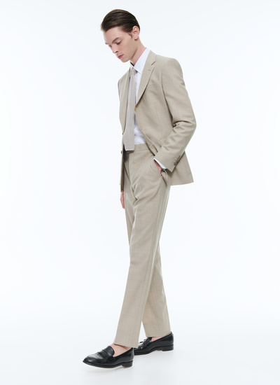 Men's beige trousers Fursac - P3AXIN-BC31-56