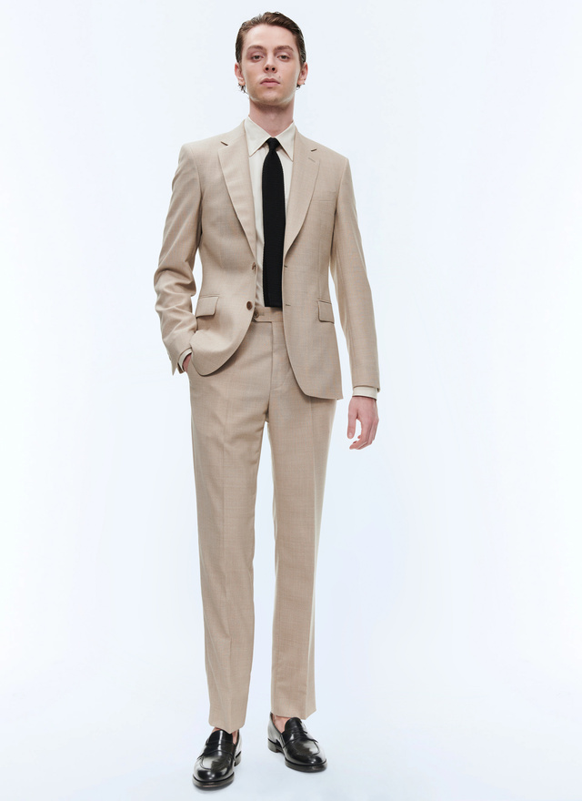 Men's beige trousers Fursac - P3AXIN-BC31-56